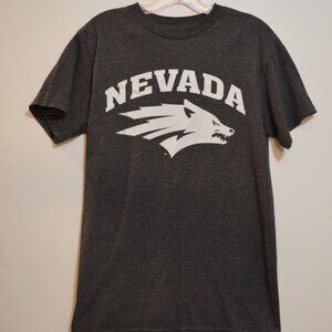 CI Sport Cotton T-Shirt Black Front Sign 'Nevada' Wolf Print Short Sleeves S